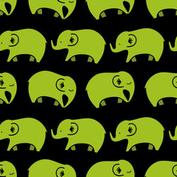 seamless pattern with elephants vector image