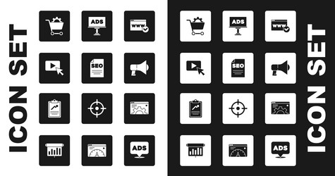 set website template seo optimization vector image