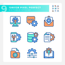 Technical configuration pixel perfect rgb color vector