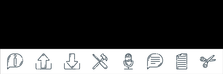user interface line icons linear set quality vector image