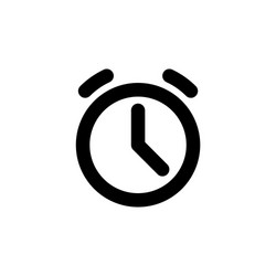 alarm clock line web or mobile interface vector image