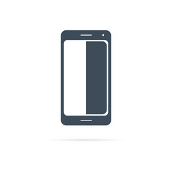 Flat style smartphone icon with shadow vector