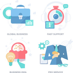 strategies for business results abstract features vector image