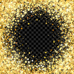 gold glitter frame with empty space for text vector image