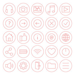 line circle website and mobile user interface vector image