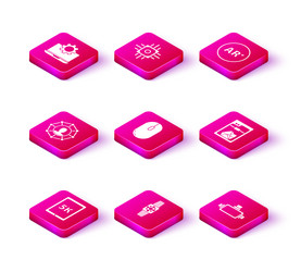 set tablet with text 5k smartwatch project team vector image