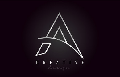 Af a f brushed letter logo design with creative Vector Image