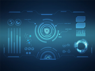 Abstract futuristic hud display interface Vector Image