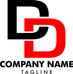 Initial letter dd logo template design Royalty Free Vector