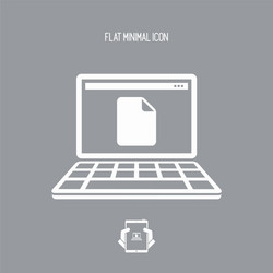 new file empty - flat minimal icon vector image