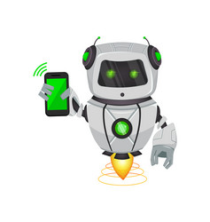 robot with artificial intelligence bot vector image
