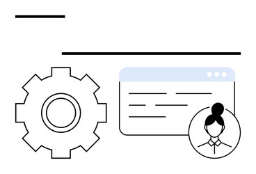 user profile integration with settings vector image