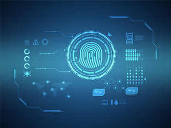 abstract futuristic hud display interface sci fi vector image