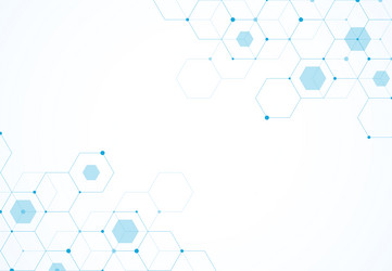 abstract hexagonal molecular structures vector image