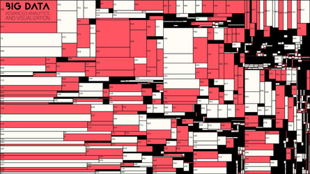 big data red blocks visualization futuristic vector