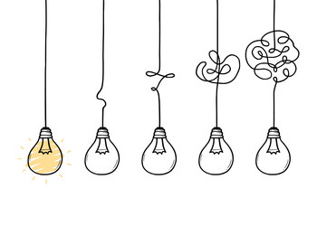 concept of simplifying complex confuse problem vector image