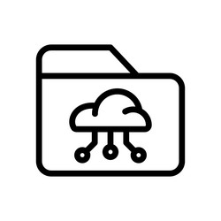 icon folder cloud system vector image