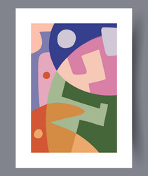 Scandinavian Abstract Print Set vector image