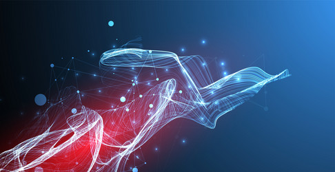 abstract flowing wave lines design element vector image