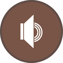 Audio on glyph multi color background vector