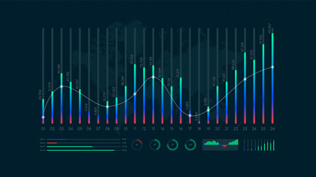 dashboard infographic big data visualization vector