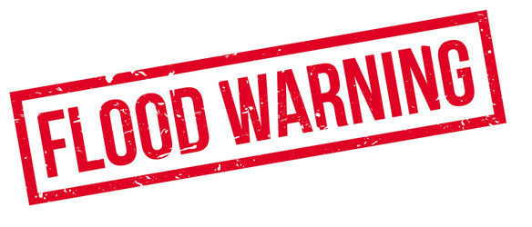 Flood warning rubber stamp Royalty Free Vector Image