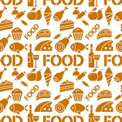 Grocery seamless pattern Royalty Free Vector Image