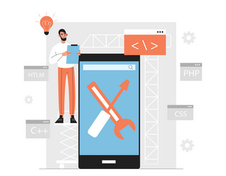 Man application developer professional vector