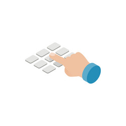 press atm epp keyboard icon isometric 3d style vector