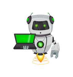 robot with artificial intelligence bot vector image