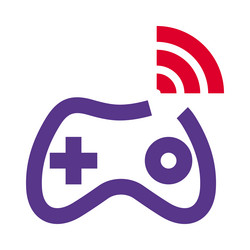wireless controller for gaming on various vector image