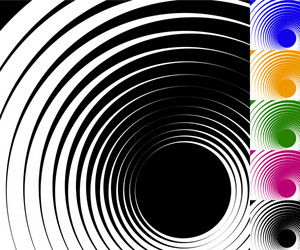 abstract background set with concentric rotating vector image