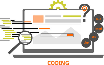 coding vector image
