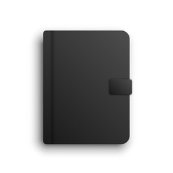 diary icon in flat style notebook on isolated vector image
