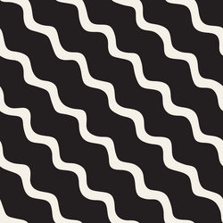 Seamless pattern with hand drawn waves abstract vector