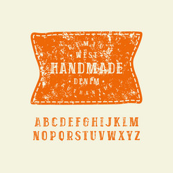 serif font in the style of handmade graphics Vector Image