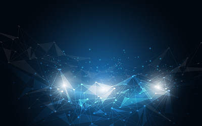Abstract background connecting innovation dots vector
