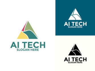 artificial intelligence abstract triangle vector image