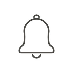 Bell icon line alarm symbol vector