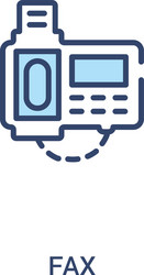 fax concept 2 colored icon simple line element vector image
