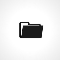 folder with documents simple isolated web icon vector image