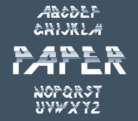 Paper alphabet of folding vector