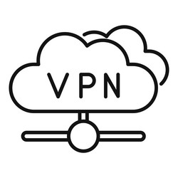 vpn connection showing secure cloud computing vector image