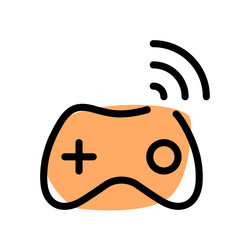 wireless controller for gaming on various vector image