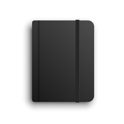 diary icon in flat style notebook on isolated vector image