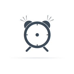 Icon alarm clock that rings in morning vector