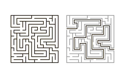 labyrinth game logic challenge to navigate its vector image