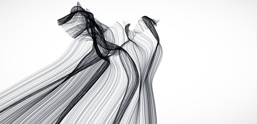 Abstract flowing wave lines design element Vector Image