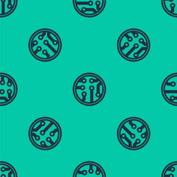 blue line processor icon isolated seamless pattern vector image
