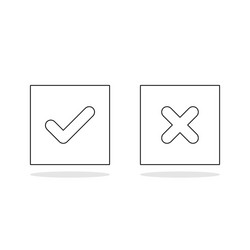 check and wrong marks tick cross vector image